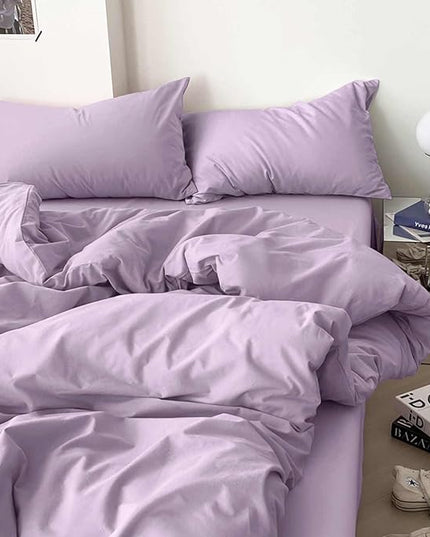 ETDIFFE Light Purple Comforter Set Twin/Twin XL Size, 2pc Lavender Aesthetic Modern Bedding Set - Soft & Lightweight All Season Extra Long Microfiber Down Alternative bed Comforter with 1 Pillow Sham - LeafyLoom