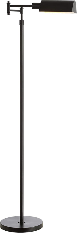 Safavieh FLL4064A Lighting Watson Adjustable Orb (LED Bulb Included) Floor Lamp, Black - LeafyLoom