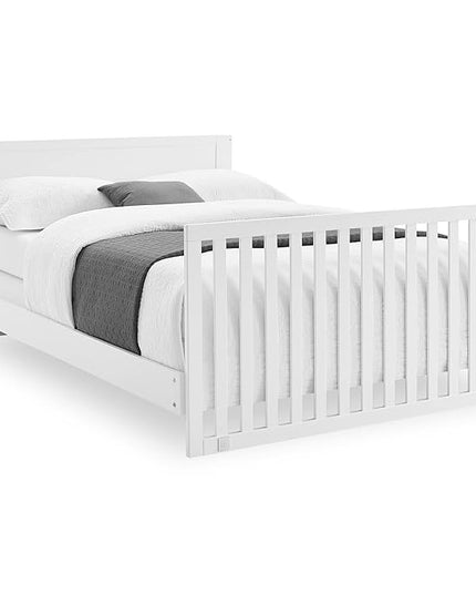 GAP babyGap Oxford 6-in-1 Convertible Crib - Greenguard Gold Certified, Bianca White/Natural - LeafyLoom