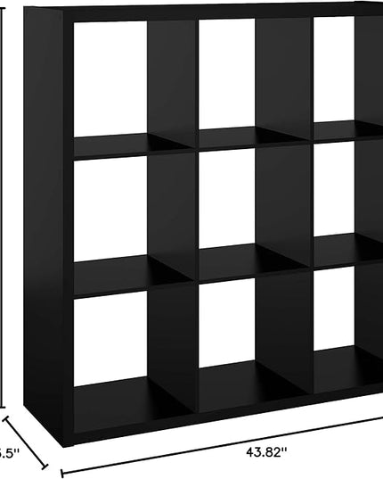 ClosetMaid 4593 Decorative Open Back 9-Cube Storage Organizer, Black - LeafyLoom