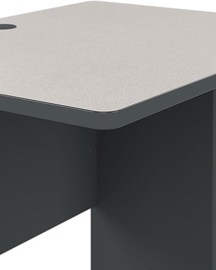 Bush Business Furniture Series A 36W Small Desk in White Spectrum and Slate, Compact Computer Table for Home or Professional Office - LeafyLoom