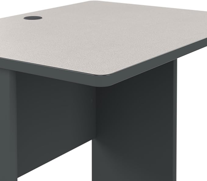 Bush Business Furniture Series A 36W Small Desk in White Spectrum and Slate, Compact Computer Table for Home or Professional Office - LeafyLoom