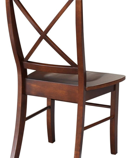 International Concepts X-Back Chair, Espresso - LeafyLoom