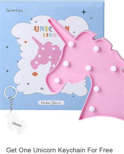 Unicorn LED Night Lamp Decorative Marquee Signs Battery Operated Light for Party Supplies -Wall Decoration for Living Room,Bedroom(Pink Unicorn Head) - LeafyLoom
