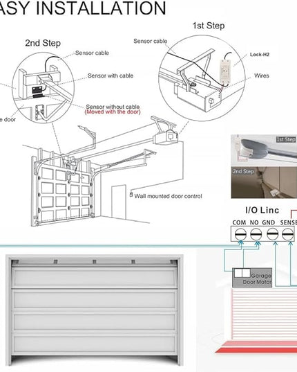 5V WiFi Smar Garage Door Opener Remote Controller,Monitor Garage Open Close Status by Phone Tuya app Anywhere,Compatible with Alexa Google Home MHCOZY