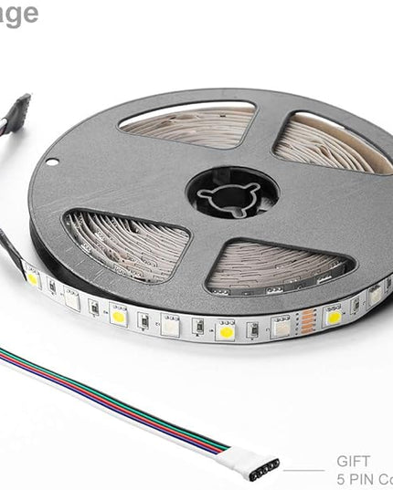 BTF-LIGHTING 5050 RGBW RGB+Cool White(6000K-7000K) 150RGB+150White LED Tape Light 5m 16.4ft 60LED/m Multi-Colored IP30 10mm Width FPCB DC12V for Bedroom Home Decoration(No Adapter or Controller) BTF-LIGHTING