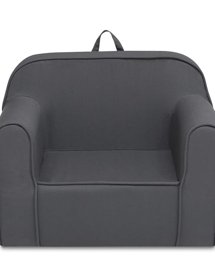 Delta Children Cozee Chair for Kids for Ages 18 Months and Up, Dark Grey - LeafyLoom