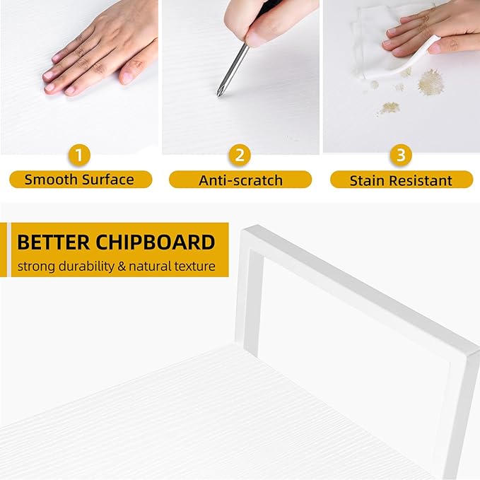 DWVO 5 Tier Bookshelf, White Book Shelf Modern Bookcase, Display Rack Book Storage Organizer for CD/Movie/Book, Bookshelves for Bedroom Office Living Room, White - LeafyLoom