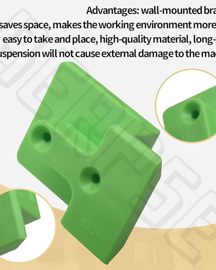 Blower Wall Mount/Mounting Bracket for EGO 530CFM 615/650CFM Leaf Blower, Suitable for Two Different Types of Blowers, Does Not Fit 765 CFM Vane Blower Models, W/Screws, Green - LeafyLoom