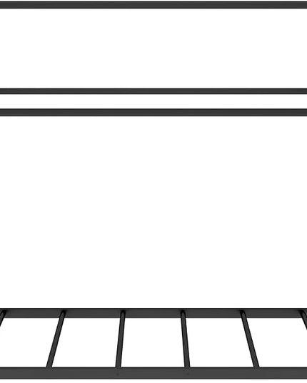 Metal Twin Size Montessori Floor Bed for Kids,Floor Bed Twin,House Bed with Slats for Boys Girls,Metal House Shape Platform Bed,No Spring Box Required,Black - LeafyLoom