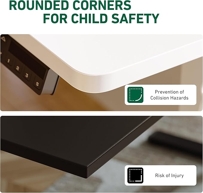 FEZIBO 40 x 24 Inches Standing Desk with Drawer, Adjustable Height Electric Stand up Desk with Storage, Sit Stand Home Office Desk, Ergonomic Computer Desk, White - LeafyLoom