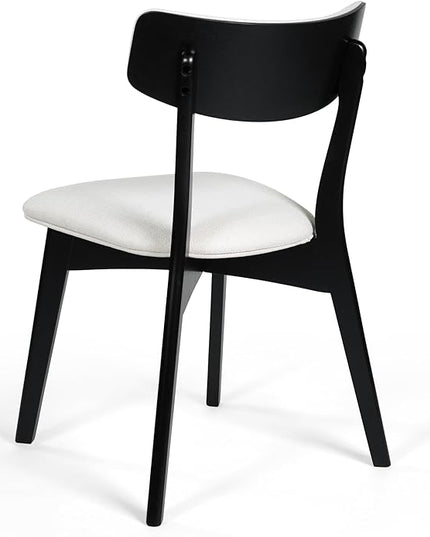 Christopher Knight Home Chazz Dining Chair, 19.75 "W x 19.75 "D x 31 "H, Chaz,Light Beige/Matte Black - LeafyLoom
