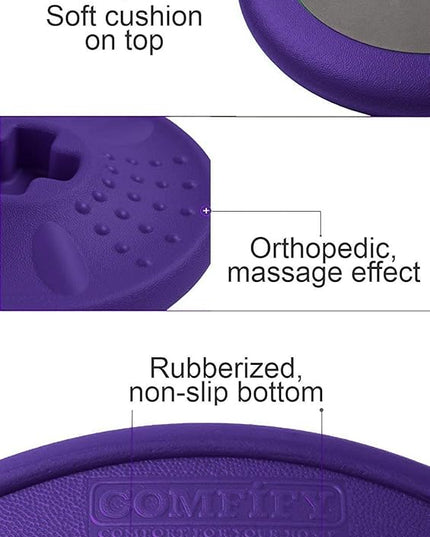 Studico ActiveChairs Kids Wobble Chair, Flexible Elementary Classroom Seating, Improves Focus, Posture and Helps ADHD/ADD, Sensory Desk Chairs, Pre-Teen 17.75" Active Fidget Chairs, Ages 7-12, Purple - LeafyLoom