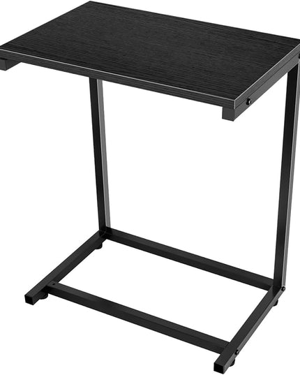 YSSOA Shelving Unit Hardwood Surface, Sofa-End Snack Desk, 21.75 Inch, Black-Thickened - LeafyLoom