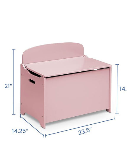 Delta Children MySize Deluxe Toy Box, Dusty Rose - LeafyLoom