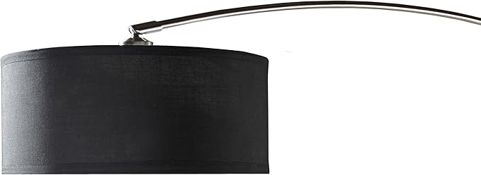 NicBex Floor Lamp,Modern Home Decor Adjustable Arm Floor Lamp with Black Fabric Drum Shade,Standing Lamp Tall Lamp,Floor Lamps for Living Room,Bedroom and Office,Reading Light,Easy Assembly,Black - LeafyLoom