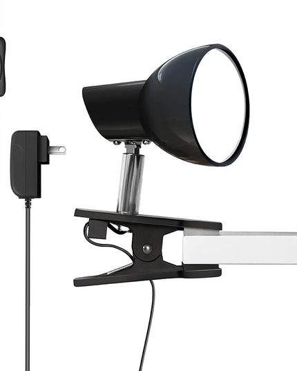 Clamp Light, Super Bright Clip Lamp for Book Reading in Bed Headboard Light, Easy to Attach Illumination Powerful Small Compact Clamp Lamp Black - LeafyLoom