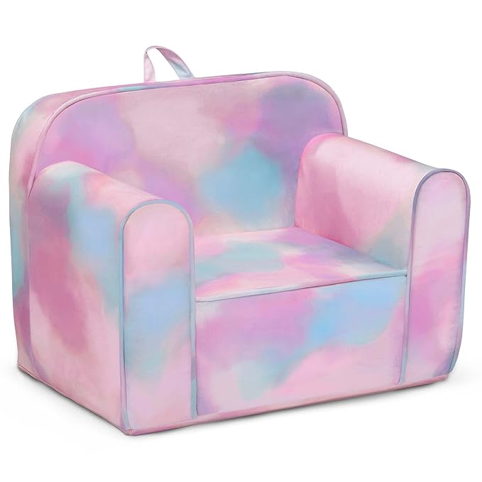 Delta Children Cozee Chair for Kids for Ages 18 Months and Up, Tie Dye - LeafyLoom