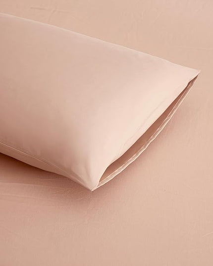 Blush Pink Queen Sheet Set - Hotel Luxury Bed Sheets 4 Pieces Cooling Sheets for Queen Size Bed - Easy Care Bedding Sheets & Pillowcases - 16" Deep Pocket - Wrinkle,Fade,Stain Resistant - LeafyLoom
