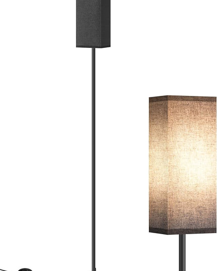 Floor Lamp, Pole Lamp with Foot Switch, Modern Standing Lamp Lampshade, Minimalist Freestanding Lamp (Bulb Not Included), for Living Room, Bedroom Office FCC Listed, Black B07LD05 - LeafyLoom