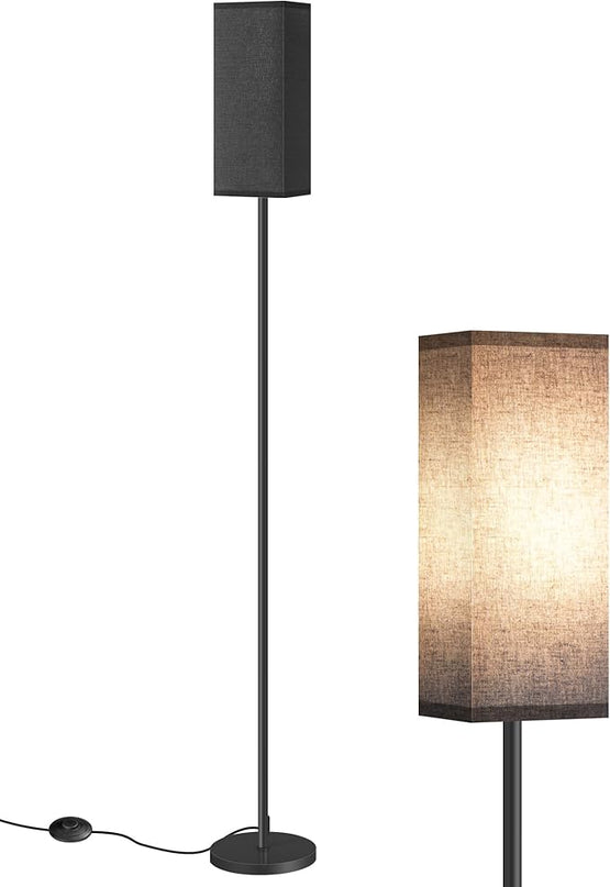 Floor Lamp, Pole Lamp with Foot Switch, Modern Standing Lamp Lampshade, Minimalist Freestanding Lamp (Bulb Not Included), for Living Room, Bedroom Office FCC Listed, Black B07LD05 - LeafyLoom