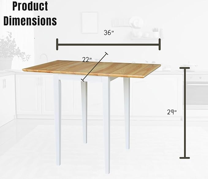 International Concepts Drop Leaf Dropleaf Table - LeafyLoom
