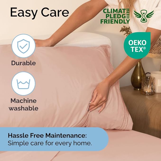 Twin XL Size 3 Piece Sheet Set - Comfy Breathable & Cooling Sheets - Hotel Luxury Bed Sheets for Women & Men - Deep Pockets, Easy-Fit, Soft & Wrinkle Free Sheets - Lavender Pink Oeko-Tex Bed Sheet Set - LeafyLoom