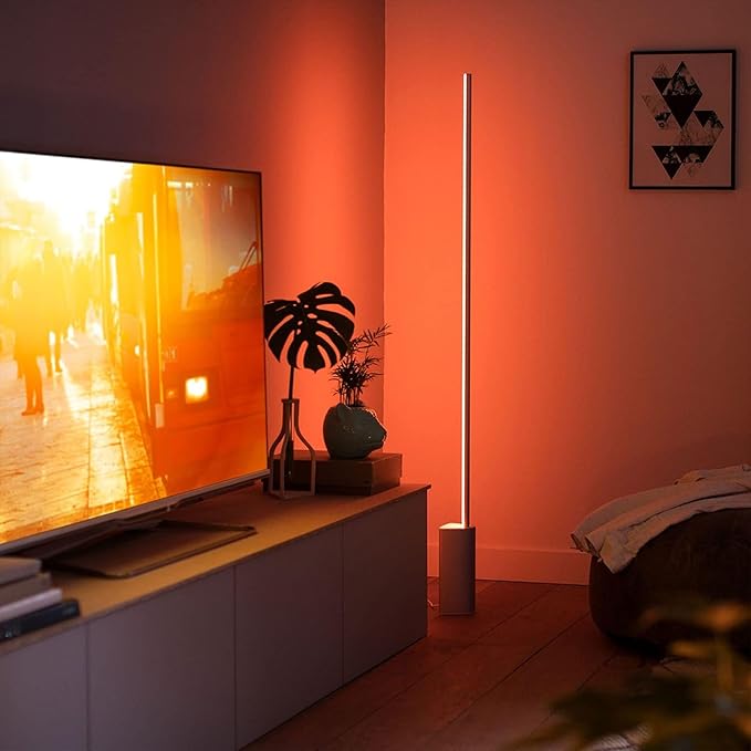 Philips Hue Signe Smart Table Lamp, Black - White and Color Ambiance LED Color-Changing Light - 1 Pack - Control with Hue App - Works with Alexa, Google Assistant, and Apple Homekit PhilipsHue