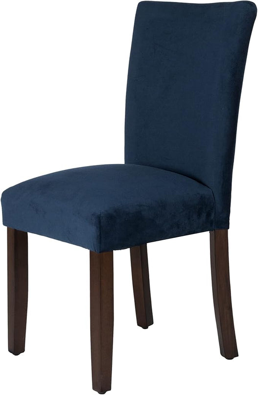 HomePop Parsons Classic Dining Room Tables and Chairs, Pack of 2, Dark Navy - LeafyLoom