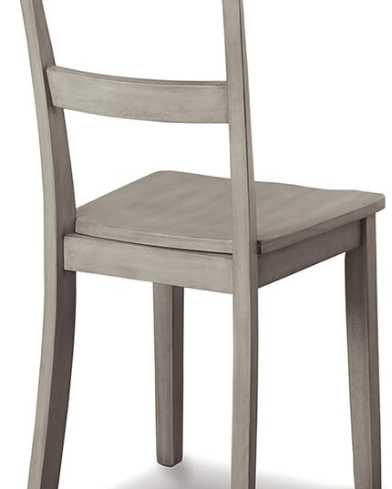 Signature Design by Ashley Loratti Modern Farmhouse 18" Weathered Wood Dining Chair, 2 Count, Gray - LeafyLoom