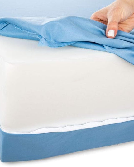DMI Bed Wedge Pillow and Triangle Wedge with Elevated Incline for Neck Pain, Headaches, Reflux, Shoulders, Back Pain, Foot Support, Knee Pain or Restless Leg Syndrome, 24x24x12 inches, Blue - LeafyLoom