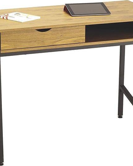 Safco Products 1950BL Studio Single Drawer Desk, Black - LeafyLoom