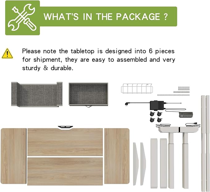 Radlove Dual Motors Height Adjustable 63 x 30'' Electric Standing Desk with Drawer Stand Up Table 4 Memory Keys, Computer Desk with Splice Board Home Office Desk, Oak Top + White Frame - LeafyLoom