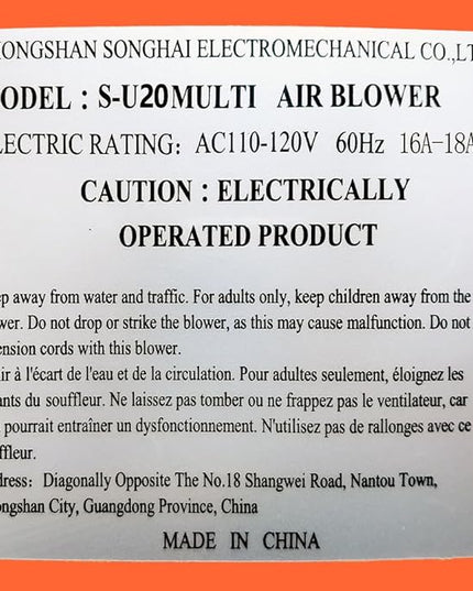 3HP Inflatable Bounce House Blower,2150W Commercial Air Blower for Large Water Slides,Inflatable Paint Booth,Castle and Jump Slides - LeafyLoom