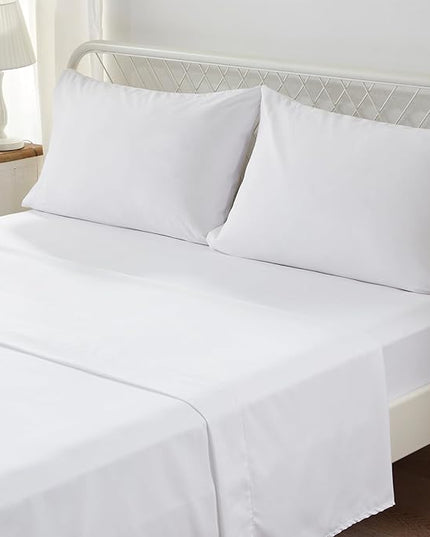 Anluoer Twin Comforter Set 5 Pieces, White Tufted Bed in a Bag with comforters and sheets, All Season Bedding Sets with 1 Comforter, 1 PillowShams, 1 Pillowcases, 1 Flat Sheet, 1 Fitted Sheet - LeafyLoom