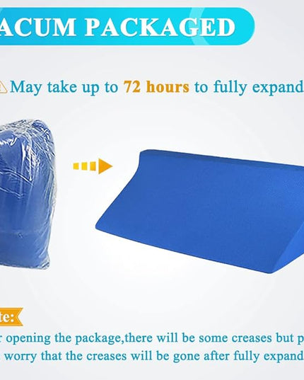 Wedge Pillow for Bed Sores Positioning Elderly Medical Bolsters Incline Foam Body Positioners Wedge Back Support Pillows After Surgery Pregnancy Side Sleeping Prevent Back Pain (23.62 Inch) - LeafyLoom