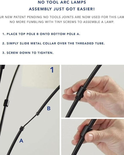 ADESSO Bergen 3-Arm Arc Lamp - LeafyLoom