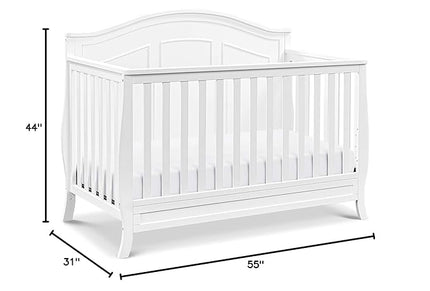 DaVinci Emmett 4-in-1 Convertible Crib in White, Greenguard Gold Certified - LeafyLoom