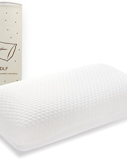 Memory Foam Bed Pillows, Pillow for Side and Back Sleeper, Pillow for Neck Pain Relief, Washable Removable Cover, Soft, White (Bag-Queen) - LeafyLoom
