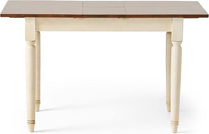Christopher Knight Home Clearwater Rectangular Solid Top Table, Dark Oak / Antique White - LeafyLoom