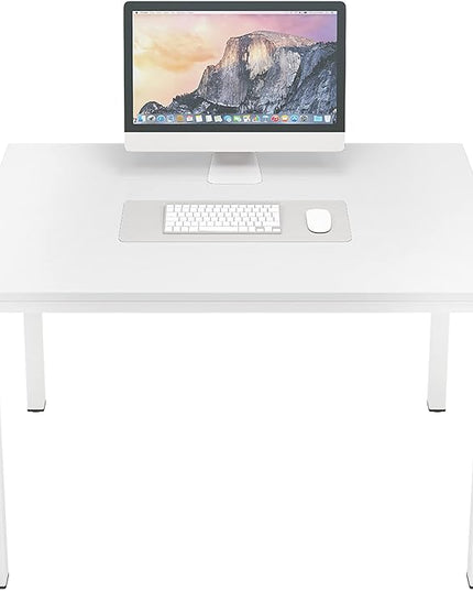sogesfurniture 39.3 inches Office Desk Computer Desk Gaming Desk Computer Table Sturdy Writing Workstation for Home Office, White - LeafyLoom