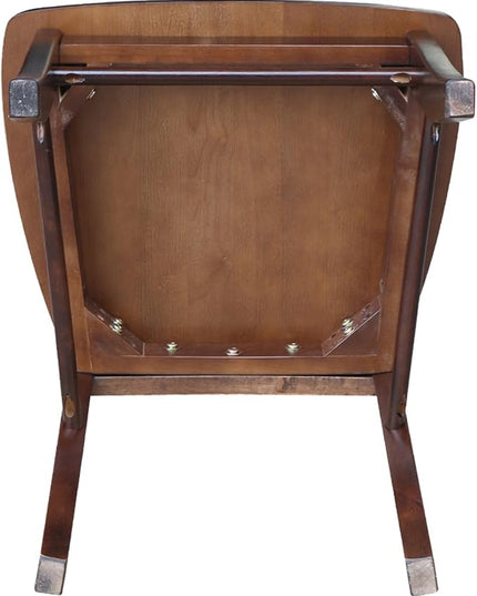 International Concepts X- Back Chair, with Solid Wood Seat, Java - LeafyLoom