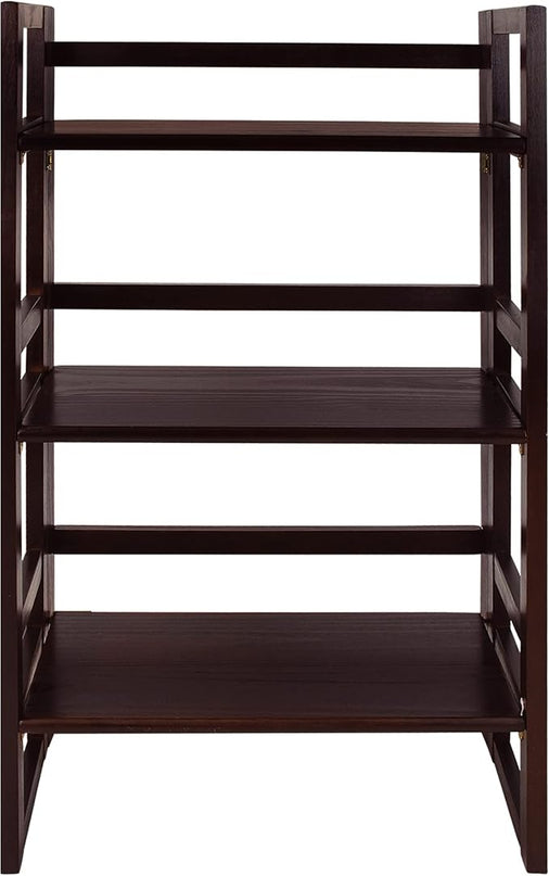 Casual Home 3-Shelf Folding Student Bookcase (20.75" Wide)-Espresso - LeafyLoom