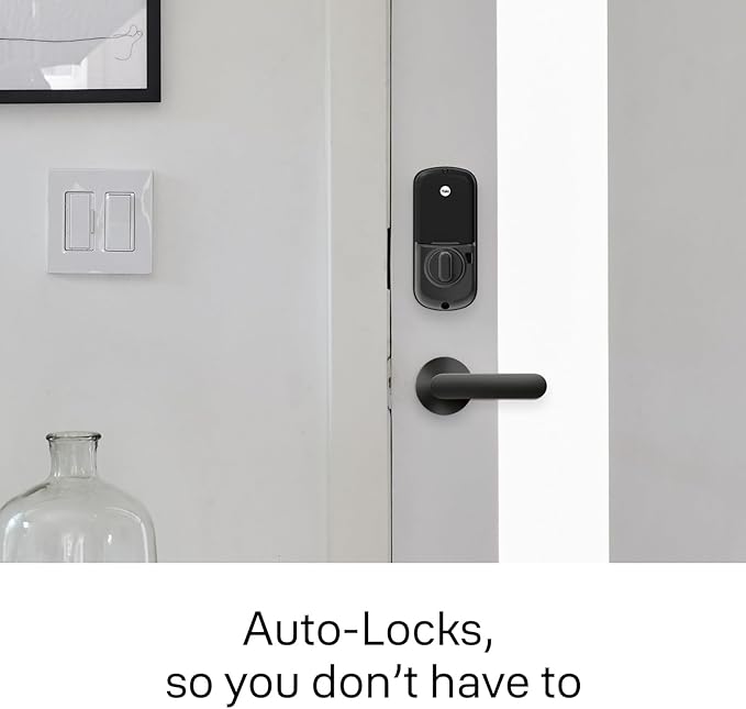 Yale Assure Lock Deadbolt, Black Suede Digital Touchscreen Non-Connected Keypad with Backup Key for Front or Back Entry Door, YRD226-NR-BSP Yale