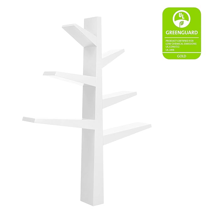 Babyletto Spruce Tree Bookcase in White - LeafyLoom