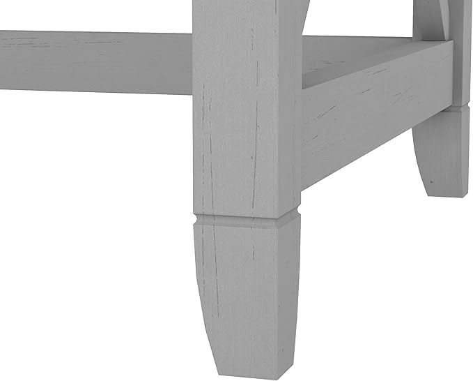 Bush Furniture Key West 48W Writing Desk in Cape Cod Gray - LeafyLoom