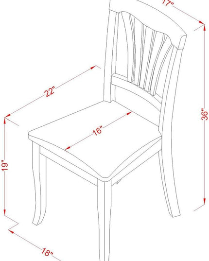 East West Furniture DLAV5-BCH-LC 5 Piece Dinette Set for 4 Includes a Round Dining Room Table with Dropleaf and 4 Faux Leather Kitchen Dining Chairs, 42x42 Inch, Black & Cherry - LeafyLoom