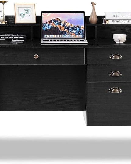 Computer Desk, Default, Black - LeafyLoom