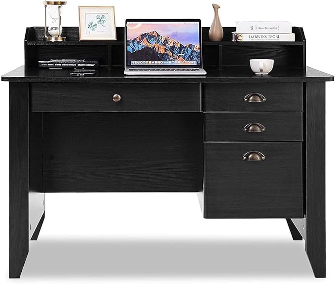 Computer Desk, Default, Black - LeafyLoom