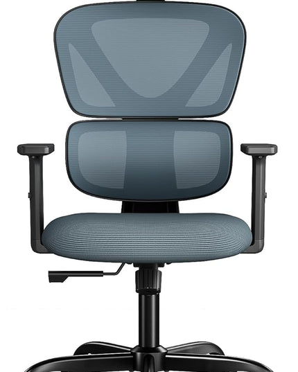 Sytas Office Chair Ergonomic Desk Chair, High Back Computer Chair, Comfy Home Office Chair with Lumbar Support, Breathable Mesh Chair Adjustable Armrests,Tilt Function - LeafyLoom